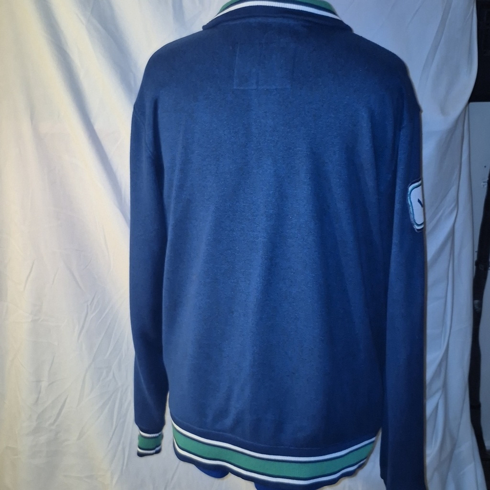 CCM: Blue/Green/white Vancouver Canucks Zip-Up Jacket.(#2014) Sz.large. - Picture 6 of 13